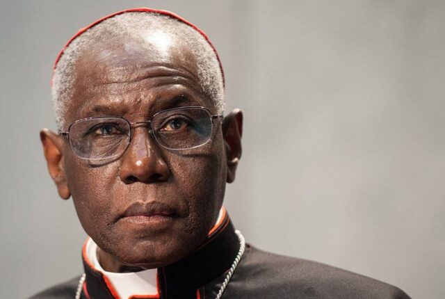 Cardinale Robert Sarah durante la conferenza Europa e Africa